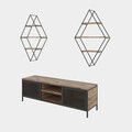 Comoda TV, Kalune Design, Comets Prizma, Pin Atlantic / Negru