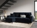 Coltar extensibil reversibil 4 locuri, Moghan, Micadoni Home, BL, 241x145x88 cm, catifea, albastru inchis