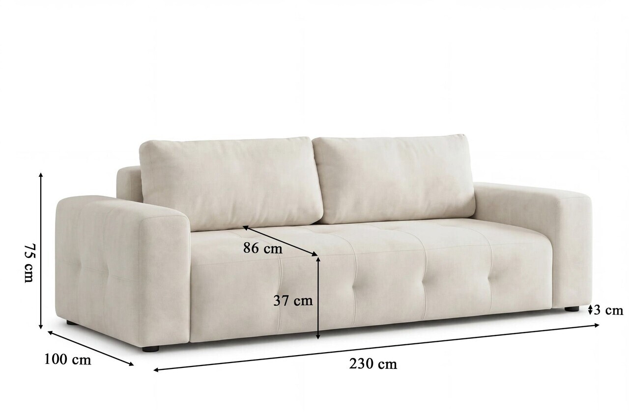 Canapea 3 locuri, Atelier del Sofa, 560ARE5339, Ecru — imaginea 7