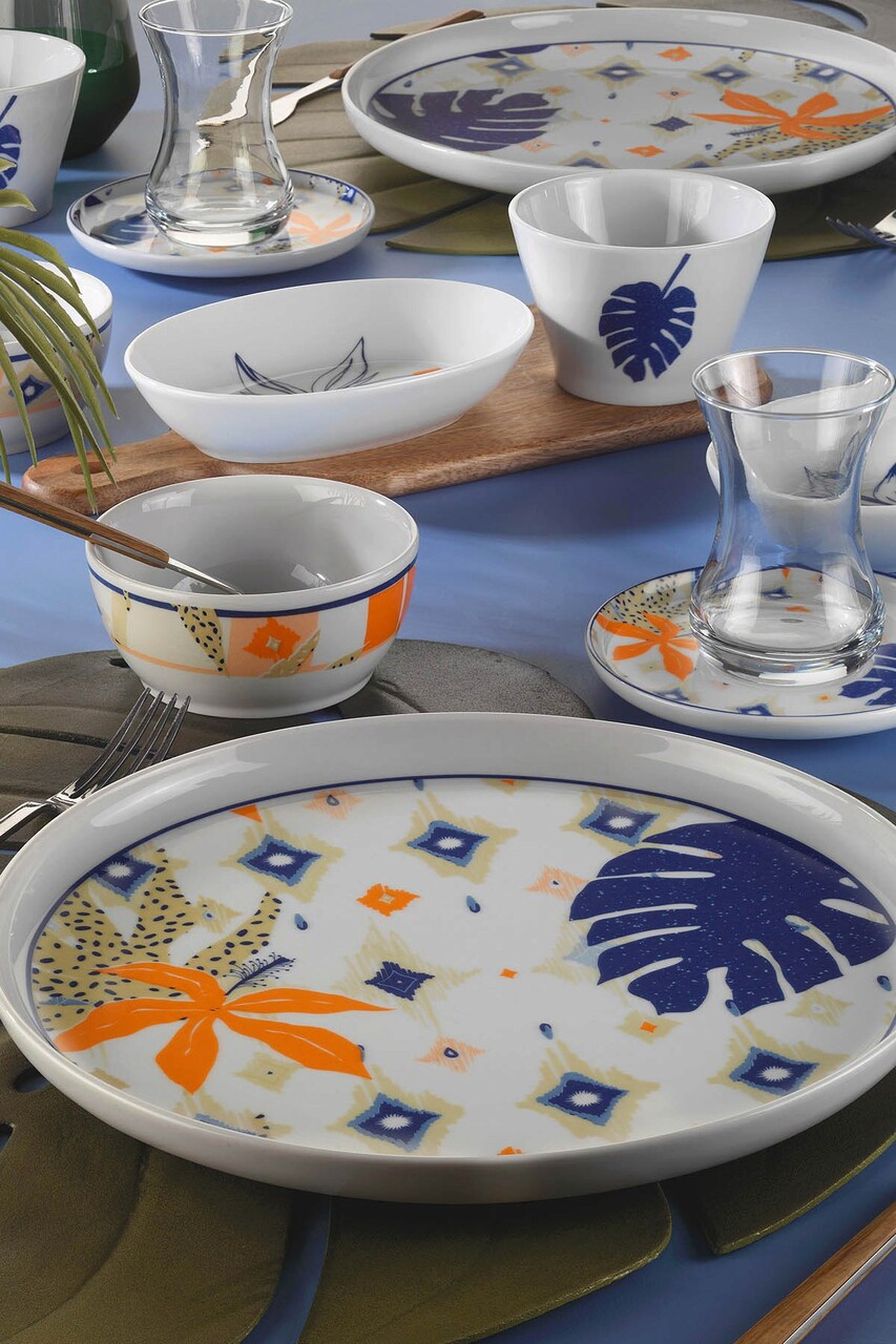Serviciu de masa breakfast 26 piese MOD30KH60012001, Kutahya Porselen, portelan, multicolor - 1 | YEO