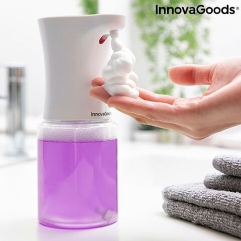 Dozator de sapun automat cu senzor Dispensoap InnovaGoods, 350 ml, 10x7x19 cm InnovaGoods imagine noua 2022