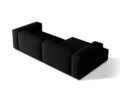 Coltar modular stanga 4 locuri, Nuria-88, Micadoni Home, 292x147x72 cm, catifea, negru