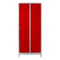 Dulap de depozitare cu incuietoare, Shelvoria, Js1028Kı, 67x185x37 cm, Otel, Gri/Roșu