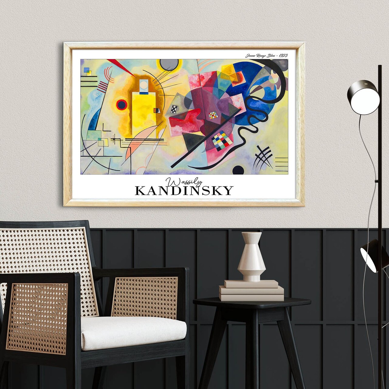 Tablou decorativ, 4262AHSKANDINSKY-014, Fundal: 100% MDF (Grosime: 2,7 mm), Multicolor - view 2