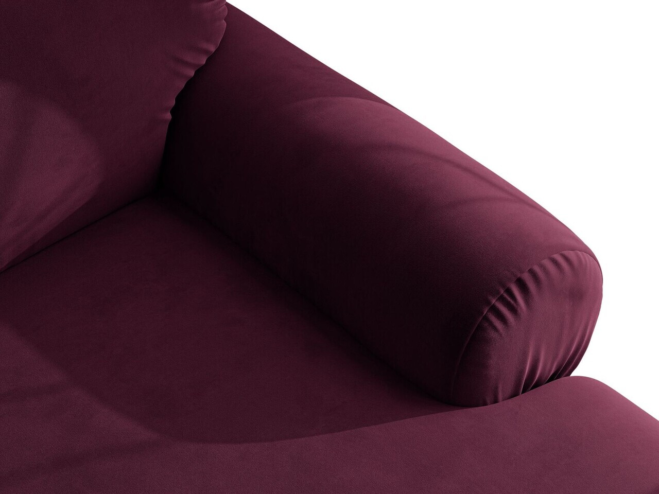 Coltar dreapta 6 locuri, Ophelia, Micadoni Home, 297x164x84 cm, catifea, bordo — imaginea 5