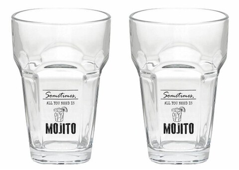 Poza Set 2 pahare pentru mojito, Tognana, Let's party, 400 ml, sticla, transparent