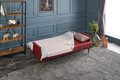 Canapea extensibila cu 3 locuri, Balcab Home, 825BLC2675, Lemn / Metal, Rosu claret