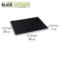 Scurgator pentru vase si tacamuri, Wenko, Maxi, 40 x 30 x 1 cm, plastic, negru