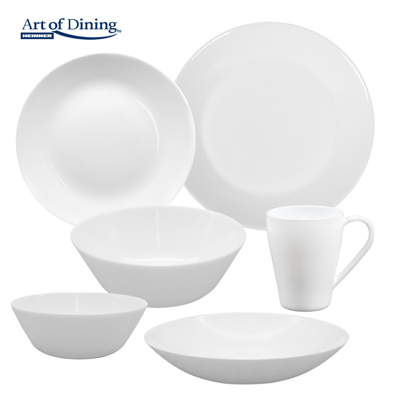 Set 6 farfurii adanci Aida, Art of Dining by Heinner, 20 cm, opal, alb - view 4