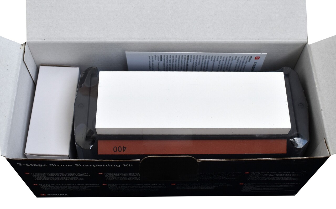 Ascutitor cutite, 3 etape, pietre granulatie 400/1000/6000 - Zokura - imagine 6