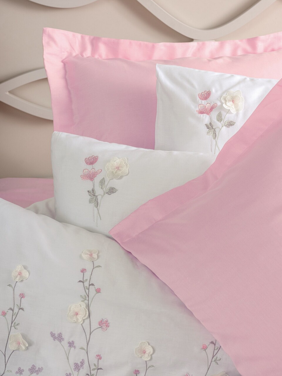 Lenjerie de pat dubla, Jolie - Pink, Cotton Box, Bumbac Satinat - 1 | YEO