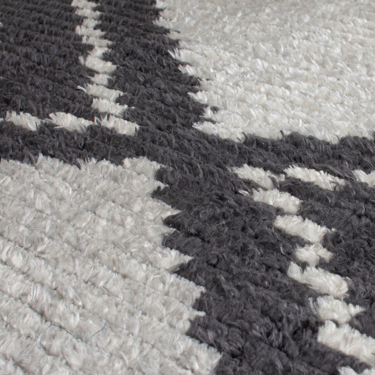 Covor Zaid Berber Rug Monochrome, Flair Rugs, 160x230 cm, poliester, alb/negru