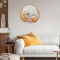 Oglinda decorativa, Palm Mirror L, Metal, Dimensiune: 59 x 57 cm, Bronz