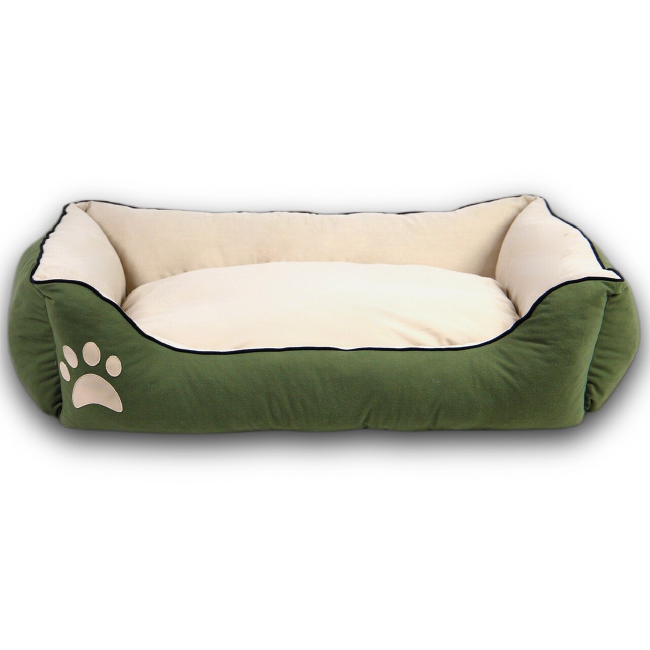 Pat pentru animale de companie, Paws &amp; Whiskers, Lucy Dog &amp; Cat S, Material exterior: 100% poliester, Verde / Ecru - view 3
