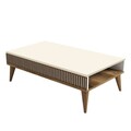 Masuta de cafea, Hommy Craft, Milan, 105x34.6x60 cm, PAL, Maro/Crem