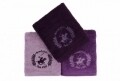 Set 3 prosoape de maini Beverly Hills Polo Club, 50x90 cm, 100% bumbac, Lilac/Purple/Dark Purple