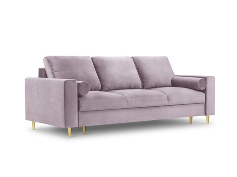 Poza Canapea extensibila, Mimosa, Mazzini Sofas, 3 locuri, cu lada de depozitare, 220x100x92 cm, catifea, lavanda