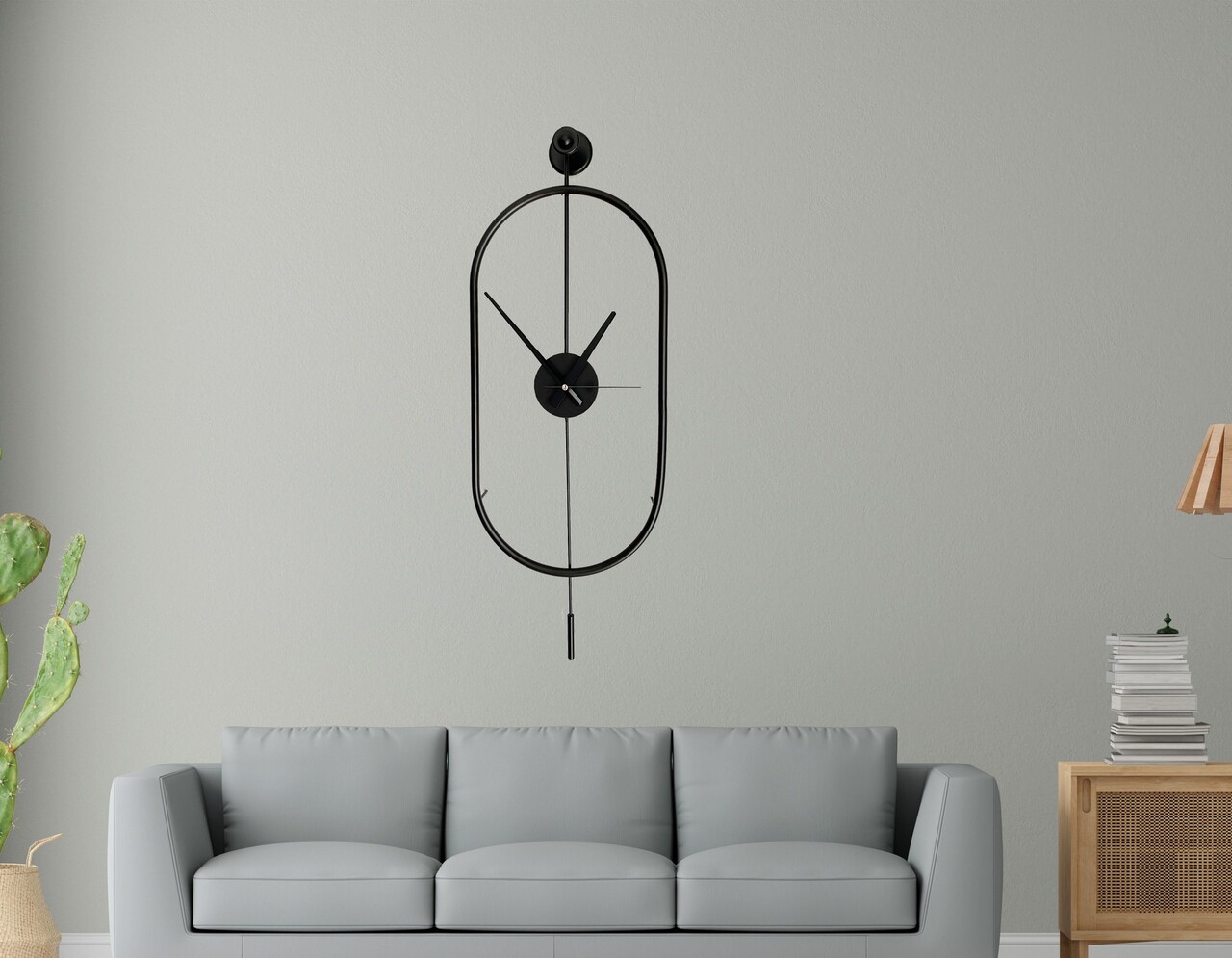 Ceas de perete Mclock-00104 Lățime: 28 cm Înălțime: 80 cm Adâncime: 7 cm Negru