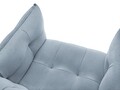 Fotoliu, Canna, Mazzini Sofas, 90x100x88 cm, catifea, albastru deschis