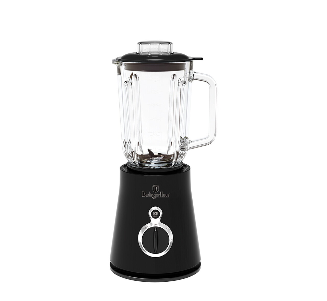 Blender de masa Berlinger Haus, Matte Black, 600W, 1.5 L, plastic/sticla, negru/transparent - imagine 2