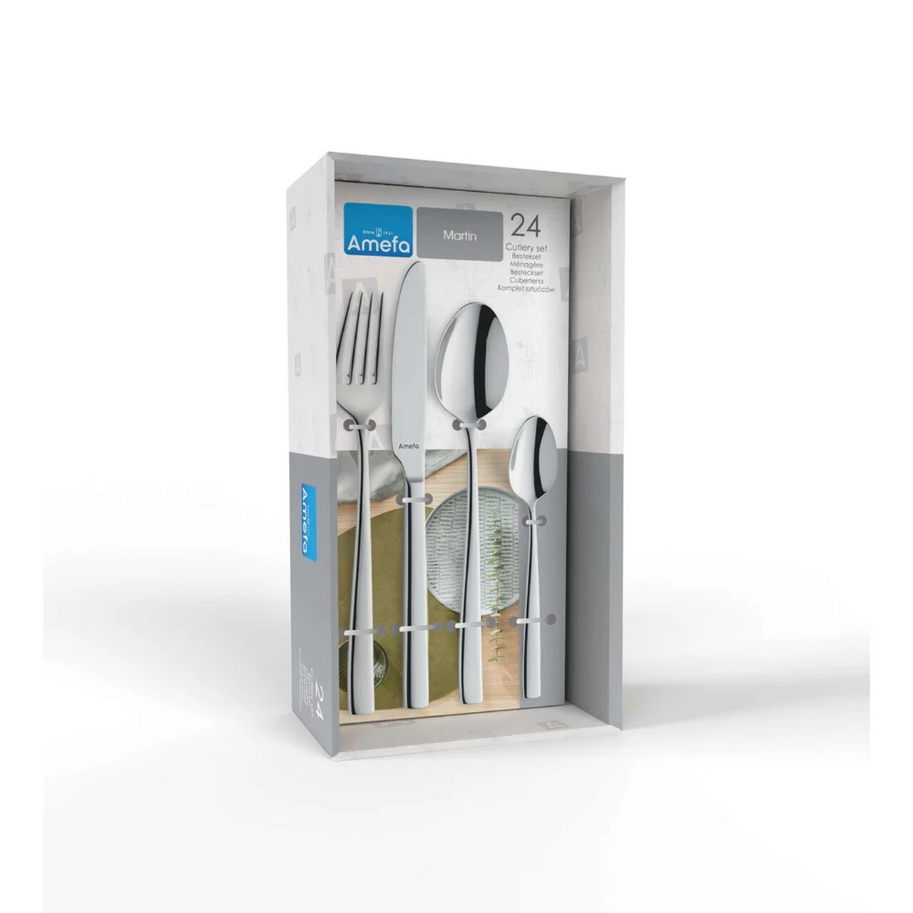 Set tacamuri 24 piese Amefa, Martin, inox 18/10, argintiu — imaginea 14