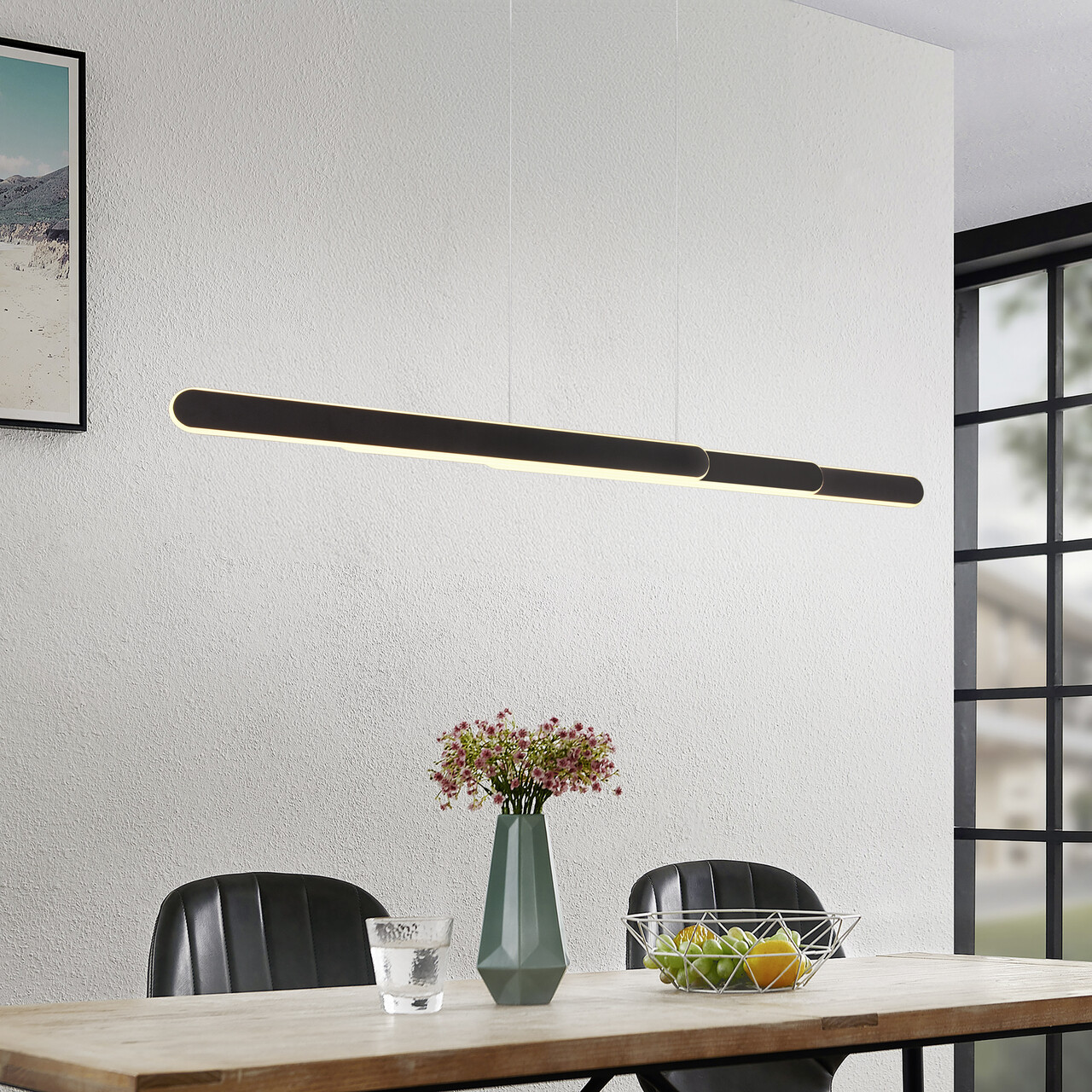 Lustra Helios, TRIO, 130x150 cm, 48W, 1x SMD, metal, negru mat - view 4