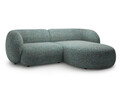 Coltar dreapta 2 locuri, Kate, Micadoni, 255x176x76 cm, tesatura structurata, albastru melanj
