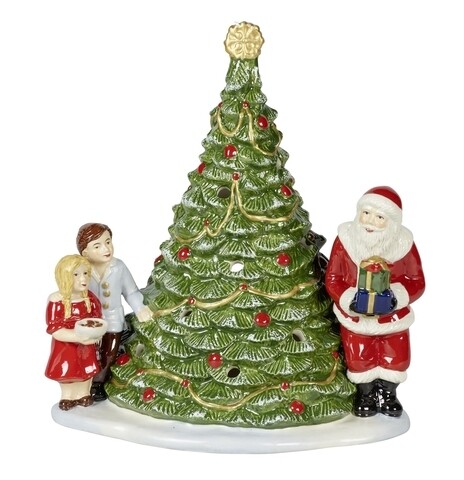Suport pentru lumanare, Villeroy & Boch, Christmas Toys Santa\'s Tree, 20 x 17 x 23 cm, portelan, pictat manual