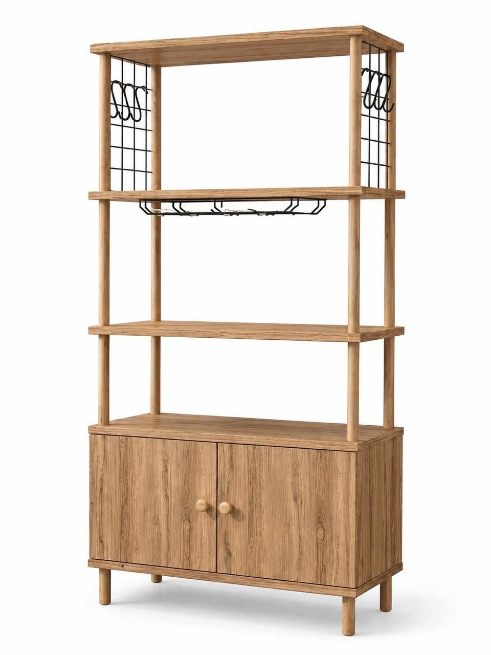Dulap pentru bucatarie, Hanah Home, Pk09Pk, 60x140x30 cm, PAL, Pin — imaginea 6