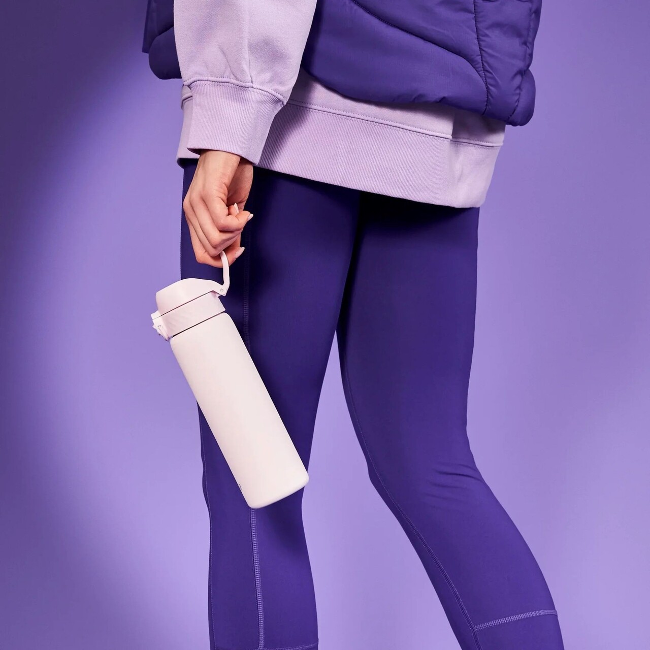 Sticla apa Slim, inox, 600ml, Lilac Dusk - Ion8 - view 7