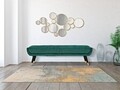 Bancheta Infinity, Mauro Ferretti, 141x41x43 cm, catifea, verde