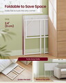 Birou pliabil, Vasagle, 80x40x74 cm, PAL/otel, alb mat