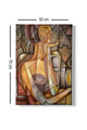 Tablou decorativ, Kanvas Tablo (50 x 70), Canvas, Lemn, Multicolor