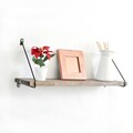 Raft de perete WR038, Evila Originals, 60x14x20 cm, lemn de molid, maro/negru