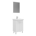 Set Dulap de Baie cu Chiuvetă și Oglindă (2 Piese), Hanah Home, Purus 55, Alb