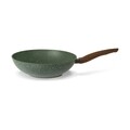 Tigaie Wok pentru inductie TVS Natura antiaderenta, cu maner din bachelita, 28 cm Ø