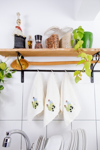 Set 3 prosoape, bedora, olive oil, 30 x 50 cm, 100% bumbac, multicolor