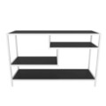 Comoda TV, Retricy, Robbins, 120x39x75 cm, PAL, Alb / Antracit