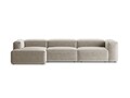 Coltar stanga 4 locuri, Bergamo, Cosmopolitan Design, 344x152x70 cm, tesatura structurata, bej