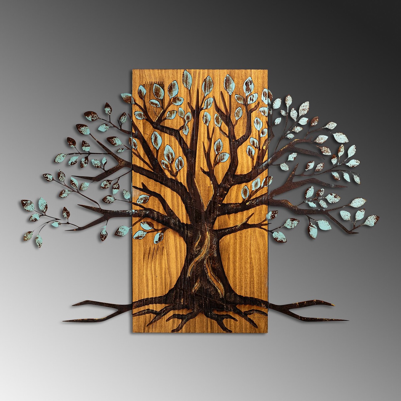 Decoratiune de perete, Willow, Dimensiune: 58 x 80 cm, Nuc / Maro - view 4