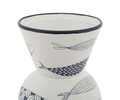 Vaza decorativa Fish Tall, Mauro Ferretti, 14x38.5 cm, ceramica, multicolor