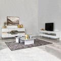 Consola, Neostill, Milan, 180x80x40 cm, PAL, Alb/Auriu