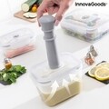 Set 3 caserole pentru vidat si pompa manuala Vacse InnovaGoods, 600 ml / 1 L / 1.2 L