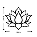 Decoratiune de perete, Lotus Flower 1, Metal, Dimensiune: 50 x 43 cm, Negru