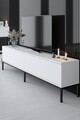 Comoda TV, Bexley, Lord, 180x47x30 cm, PAL, Alb/Negru