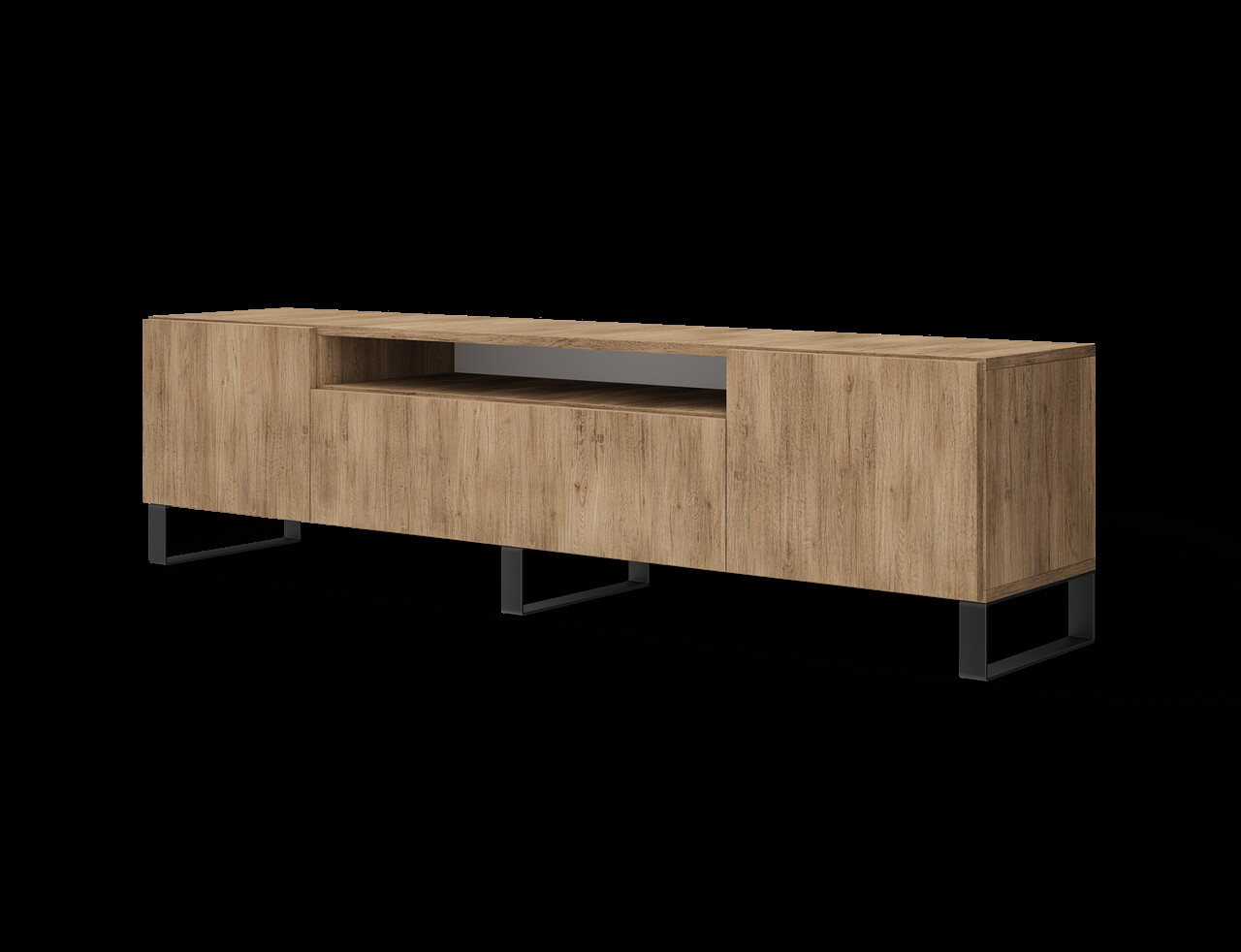 Comoda TV ADRK, Femur, 200x41x53 cm, PAL laminat, artisan — imaginea 7