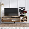 Comoda TV, Emerald, Eva, 180 x 52 x 35 cm, pal melaminat, stejar