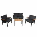 Set mobilier de gradina, Hanah Home, Kutay Sehpa, Antracit