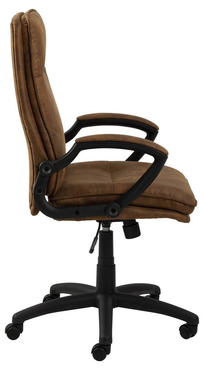 Scaun de birou Brad, Actona, 67x69.5x115 cm, rotativ, poliester/nailon, camel - view 8