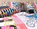 Lenjerie de pat pentru o persoana, Nadine White, Melli Mello, 2 piese, 100% bumbac satinat, multicolora